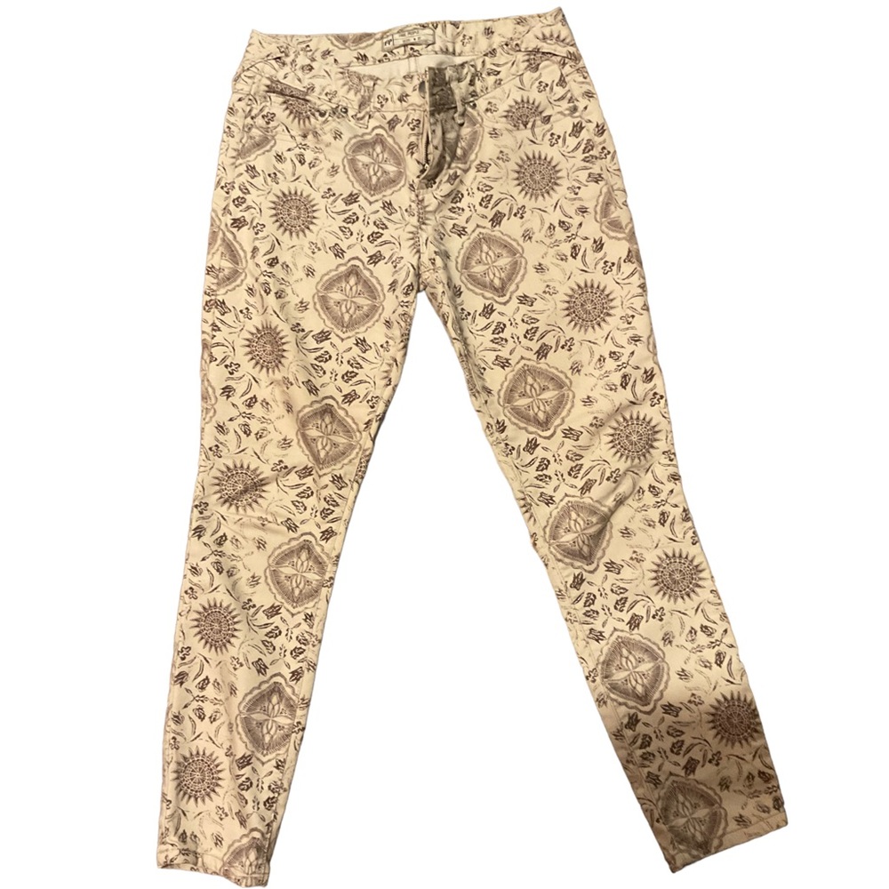 FREE PEOPLE Floral Design Jeans